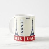 Mug Paris vintage, France : Voyage (Devant gauche)