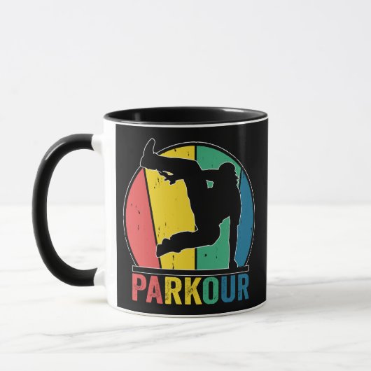 Mug Parkour Free Running Training Traceur Retro (Gauche)