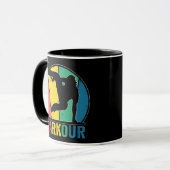 Mug Parkour Free Running Training Traceur Retro (Devant gauche)