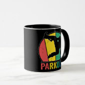 Mug Parkour Free Running Training Traceur Retro (Devant droit)