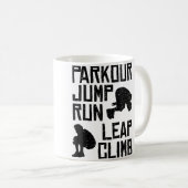 Mug Parkour Shirt - Jump Run Leap Climb (Devant droit)