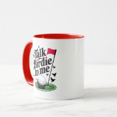 Mug Parle Birdie à moi Funny golf pun (Devant gauche)