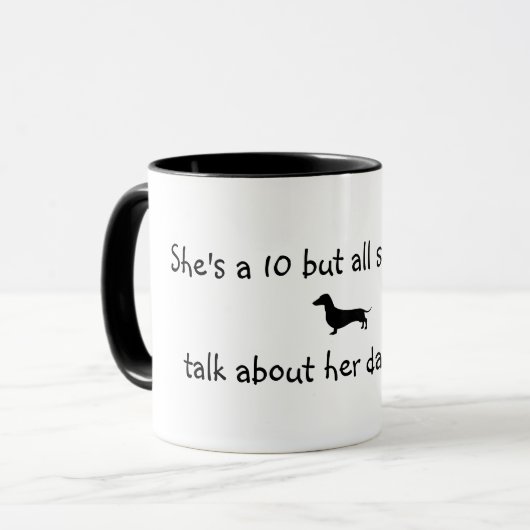 Mug Parle de son teckel (Devant gauche)