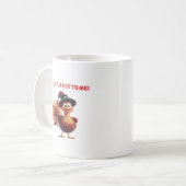 Mug Parle dinde à moi drôle de conception de Thanksgiv (Devant gauche)