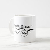 Mug 'Parle-moi en binaire' 33cl Enthousiaste d'inf (Devant gauche)