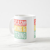 Mug Parler 3 Langues Sarcasme Chasse Et Poterie Chasse (Devant gauche)
