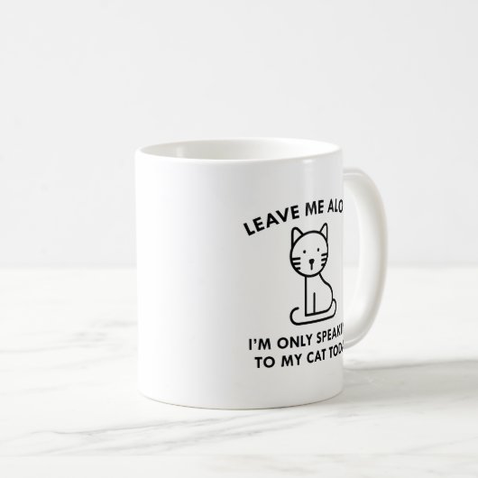 Mug Parler À Mon Chat (Devant droit)