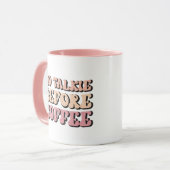 Mug parler amusant café mot art (Devant gauche)