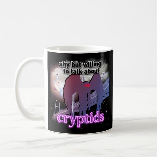 Mug Parler des Cryptides Drôle Bigfoot Mothman (Gauche)