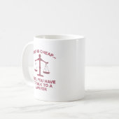 Mug Parler est bon marché (Devant gauche)