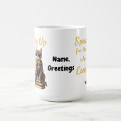 Mug Parler pour ceux qui ne peuvent pas Chouette Chat (Centre)