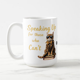 Mug Parler pour ceux qui ne peuvent pas Chouette Chat