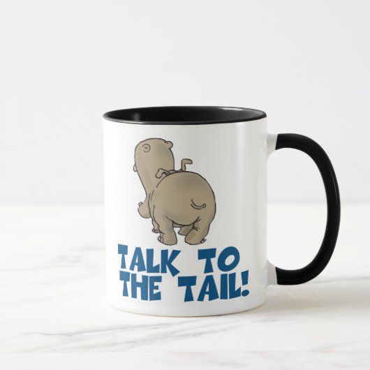 Mug Parlez à l'hippo de queue (Droite)