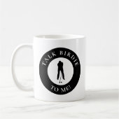 Mug Parlez Birdie à moi drôle Golfer Silhouette Noir (Gauche)