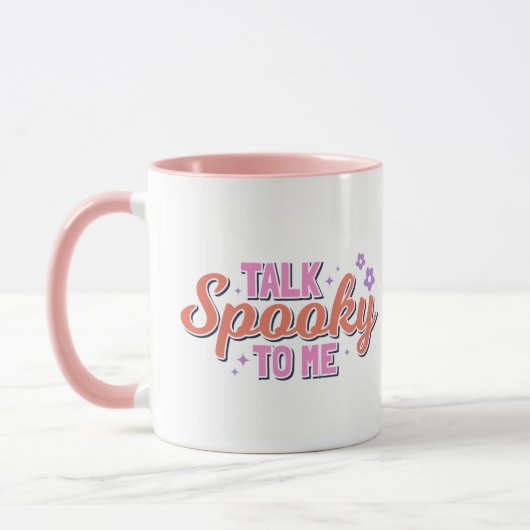 Mug Parlez Éffrayant pour moi Halloween moderne (Gauche)