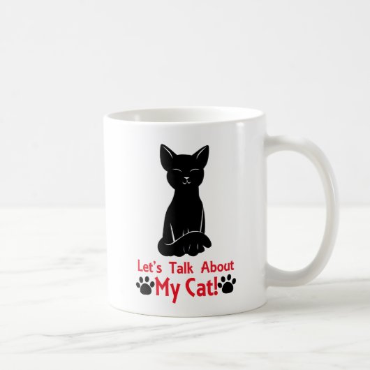 Mug Parlons de mon chat (Droite)