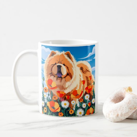 Mug PARMI LES COQUELICOTS Chow (Avec donut)