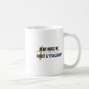 Mug Parodie drôle « Nous adorons le Christ et Trump »