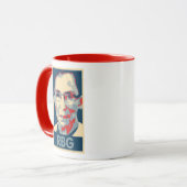 Mug Parodie politique d'affiche de Ruth Bader Ginsburg (Devant gauche)