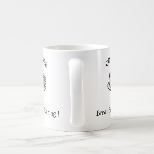 Mug Parole de café unique Parole personnalisée (Poignée)