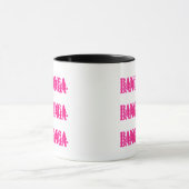Mug Parole de chanson Bangaranga (rose chaud) (Centre)