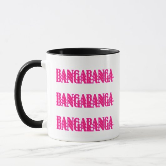 Mug Parole de chanson Bangaranga (rose chaud) (Gauche)