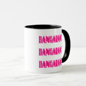 Mug Parole de chanson Bangaranga (rose chaud) (Devant droit)