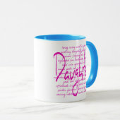 Mug Paroles d'amour pour la fille (Devant droit)