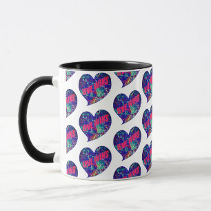 Mug Paroles Inspirantes d'Amour qui Gagnent Art Cœur
