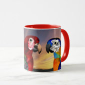 MUG PARROS HYPER / ARBRE ROUGE ET BLEU (Devant droit)