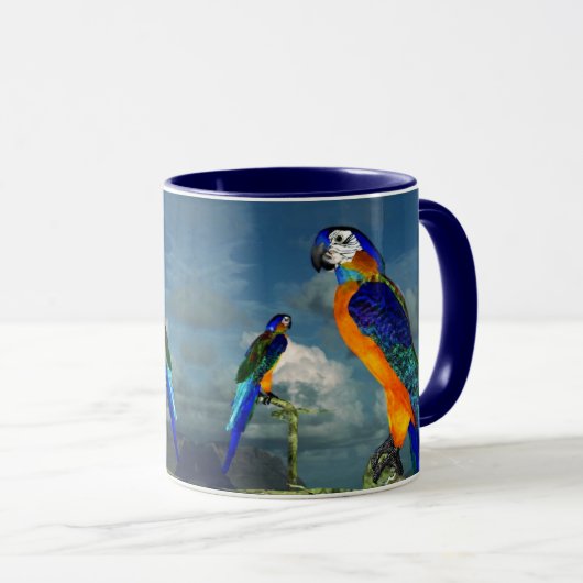 MUG PARROS HYPER / BLEUE ARA (Devant droit)