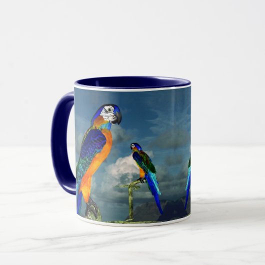 MUG PARROS HYPER / BLEUE ARA (Devant gauche)