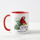 Mug Parrot floral rouge Macaw Tropical Bird (Gauche)