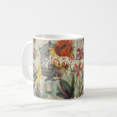 Mug Parrot Jaune Tropical Antique Fleur (Devant gauche)