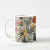 Mug Parrot Jaune Tropical Antique Fleur (Gauche)