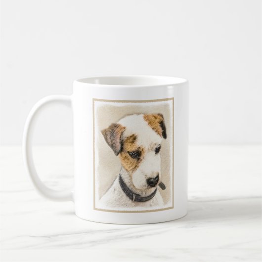 Mug Parson Jack Russell Terrier Peinture - Chien Art (Gauche)