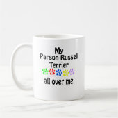 Mug Parson Russell Terrier Walks Design (Gauche)