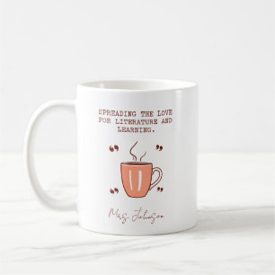Mug Partager l'amour pour la littérature et l'apprenti