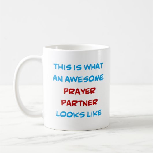 Mug partenaire de prière, génial (Gauche)