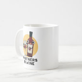 Mug Partenaires Dans Le Vin Drôle Boire Pun (Devant gauche)