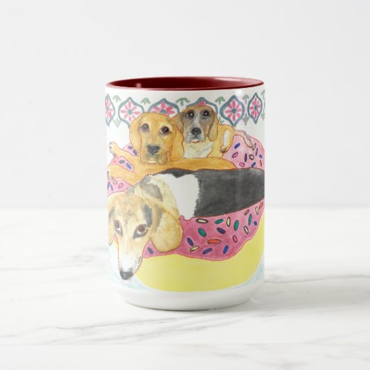 Mug Parti de la piscine beagle (Centre)