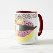 Mug Parti de la piscine beagle (Devant droit)