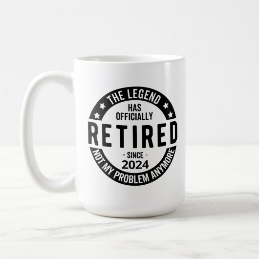 Mug parti de la retraite, retraite de 2024, régime de  (Gauche)