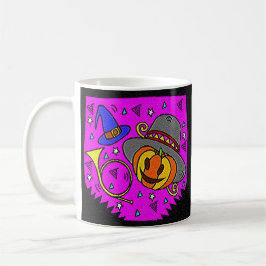 Mug Parti d'Halloween Jack OLantern et Bugle Purple (Gauche)