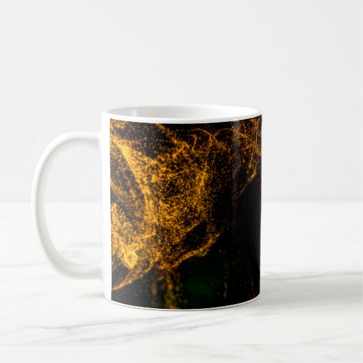 Mug particules de couleur or fluide coulant belle avec (Gauche)