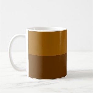 Mug Partie Brown foncé clair demi-côtés