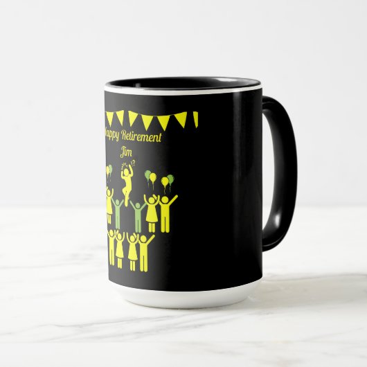 Mug Parties à la retraite surprises (Devant droit)