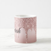Mug Parties scintillant à goutte Rose or personnalisé (Centre)