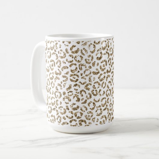 Mug Parties scintillant Antique Gold Empreinte de léop (Devant gauche)