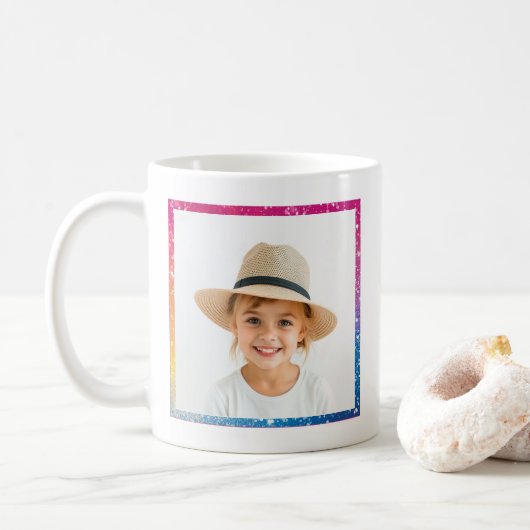 Mug Parties scintillant Arc-en-ciel Aimez-vous Grand-m (Avec donut)